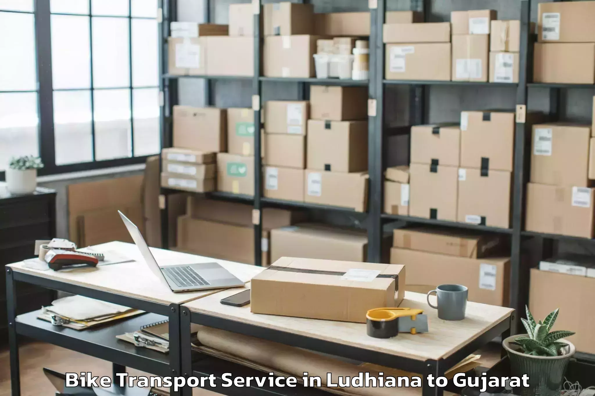 Affordable Ludhiana to Una Gir Somnath Bike Transport